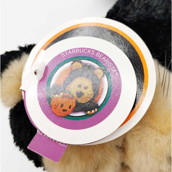 Starbucks 22nd Bearista 2002 Halloween Bear in Black Cat Meow Costume Plush NWT - Picture 4 of 6